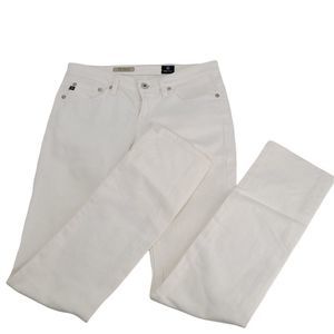 Adriano Goldschmied White Jeans 25R AG Stevie Slim Straight  Pants Ankle